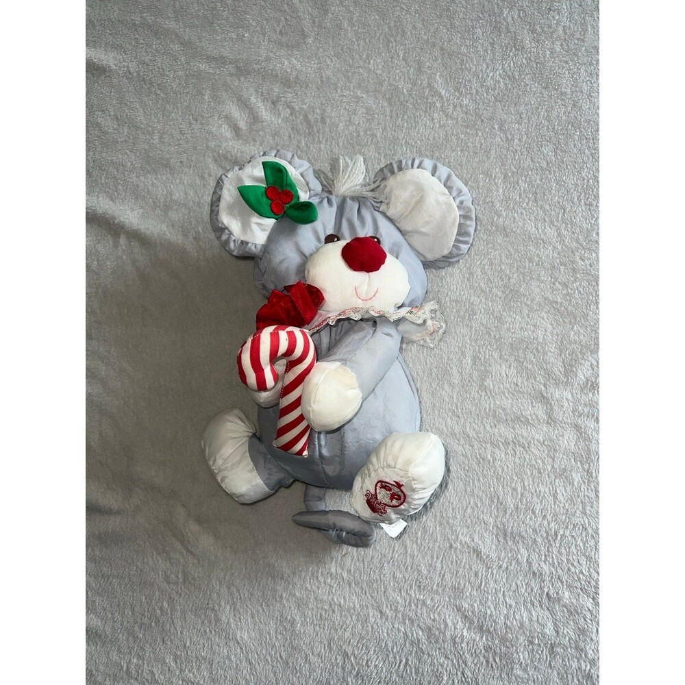Christmas mouse puffalump, 1987, vintage